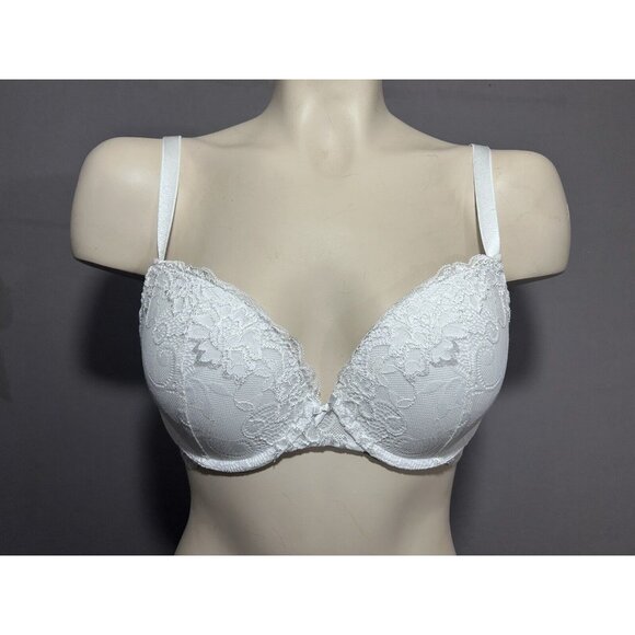 Wingslove Bra 36C White Lace Underwired Padded Push Up NWT - Picture 1 of 6